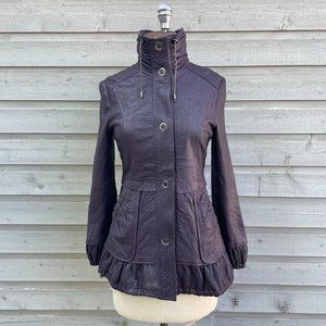 Women's Purple Leather Danier Jacket